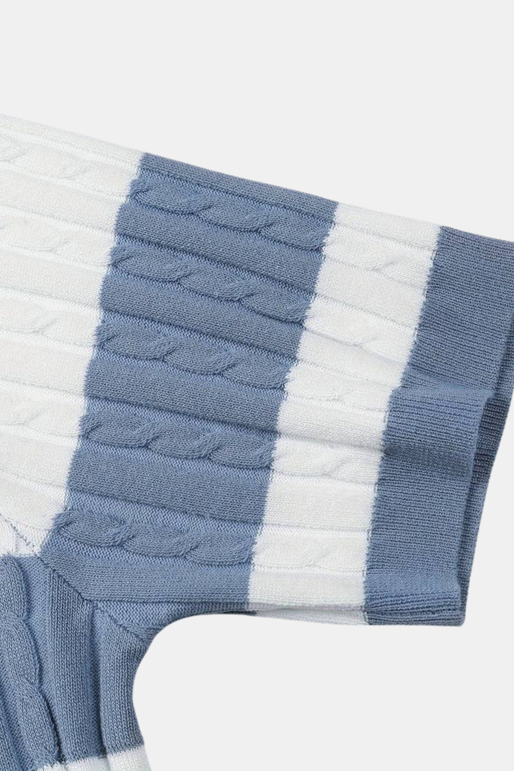 Polo à Rayures Blanches