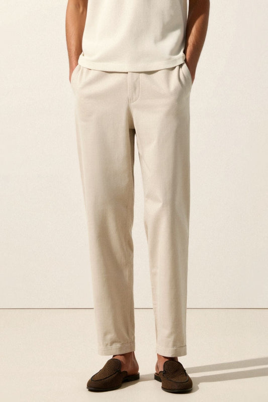 Pantalons en lin ample coupe régulière