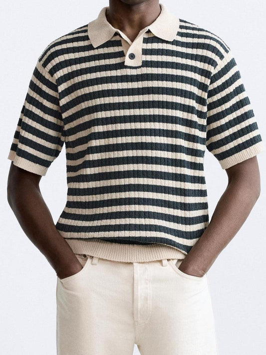 Polo Rayé Tricoté