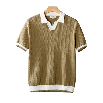 POLO TEXTURÉ CONTRASTÉ