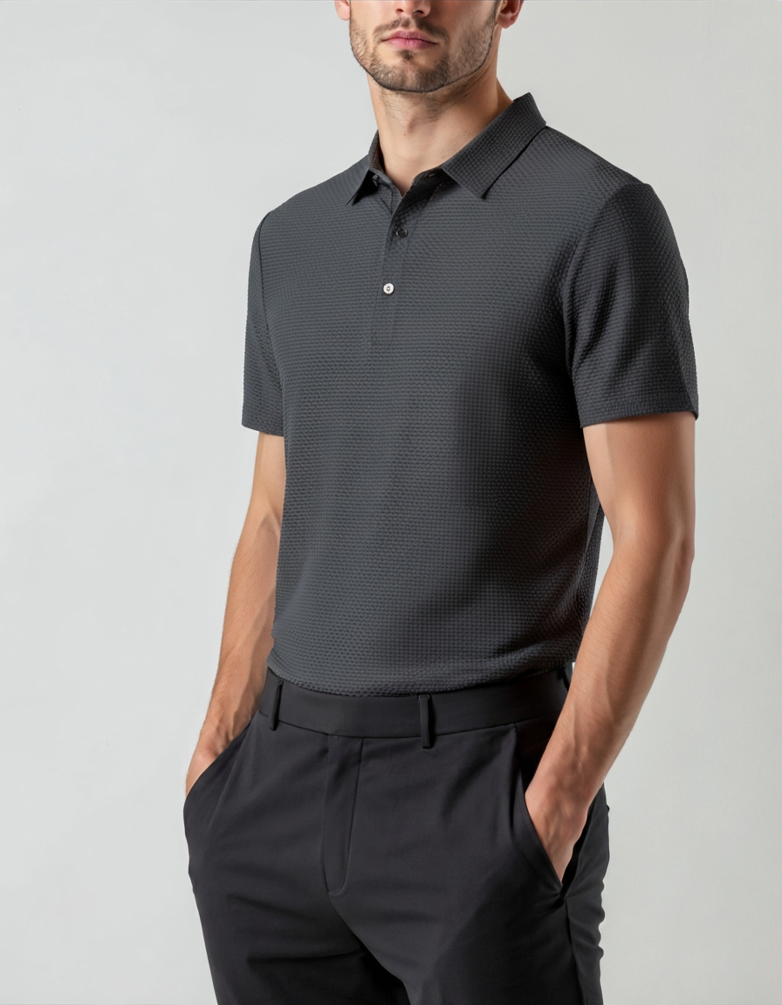Polo en Soie Prestigio (Sans Froissements)