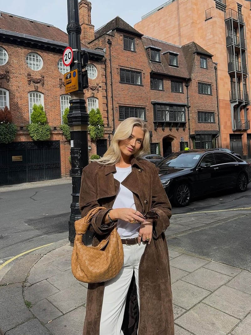 Manteau trench en faux daim Molly