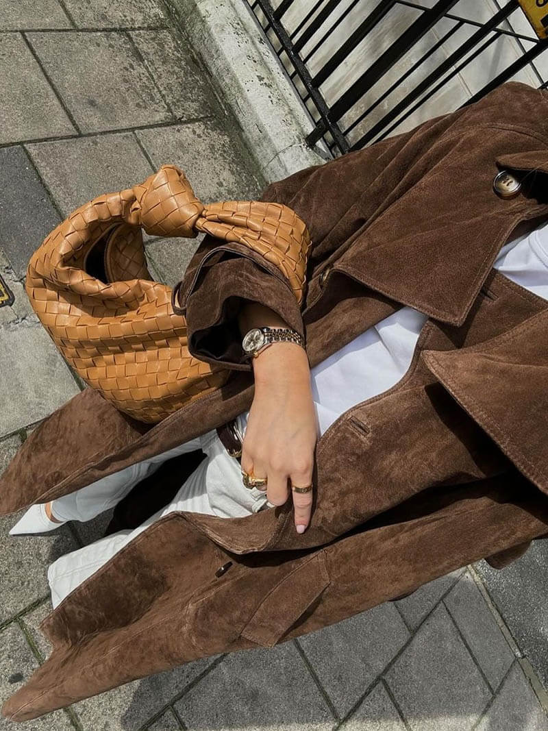 Manteau trench en faux daim Molly